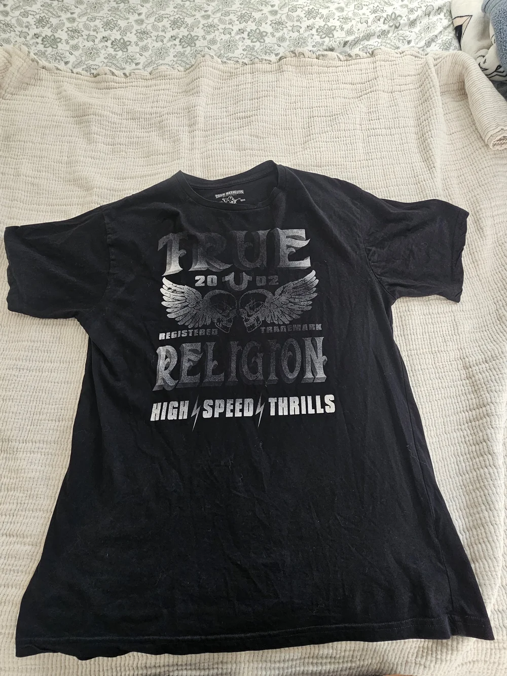True Religion 'High Speed Thrills' Black Graphic Tee